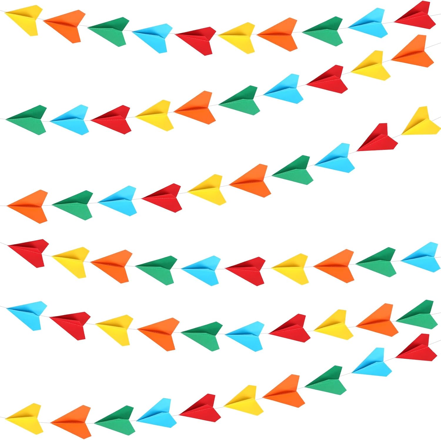 Janlaugh 6 Pcs Airplane Garland Birthday Decorations