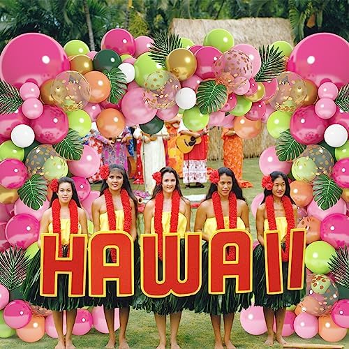 146Pcs Tropical Balloons Garland Arch Kit