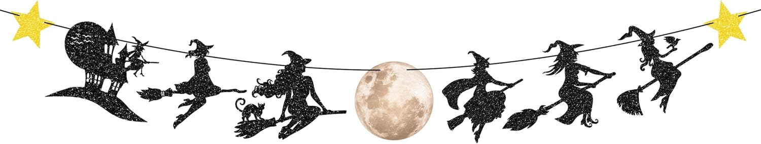 Halloween Witches Garland Banner for Party Decor