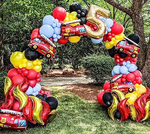 Fire Balloon Garland Arch Kit 144pcs Fire Themed Decor