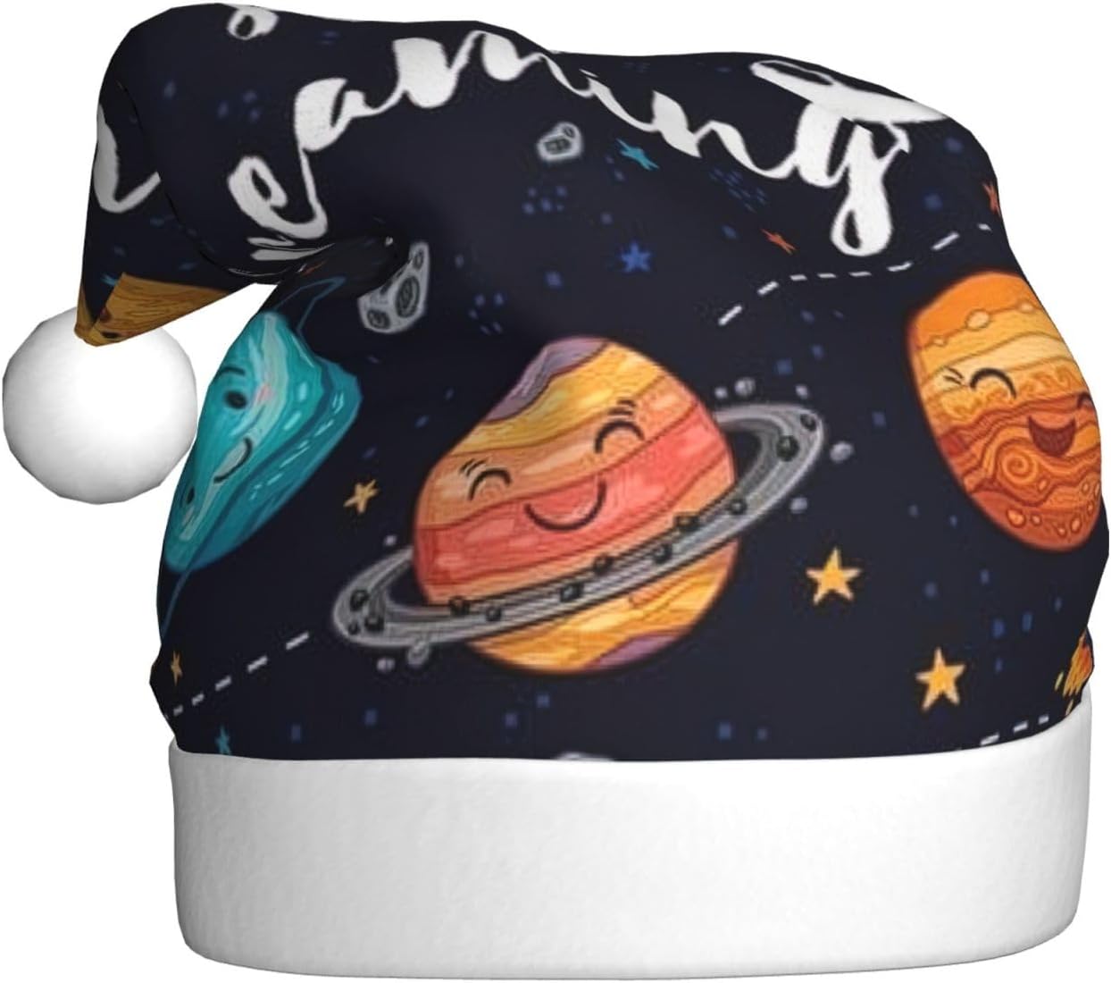QinZheng Personalized Santa Hat with Planet Print