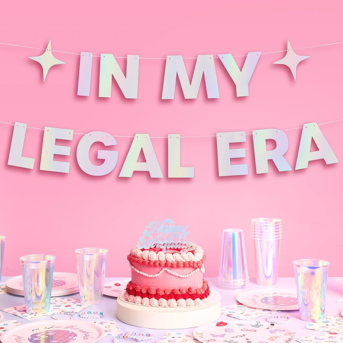 In My Legal Era Foil Banner 3 Ft Iridescent