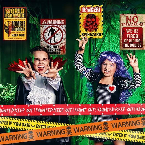 Roetyce Halloween Decorations Kit with Banners and Stickers