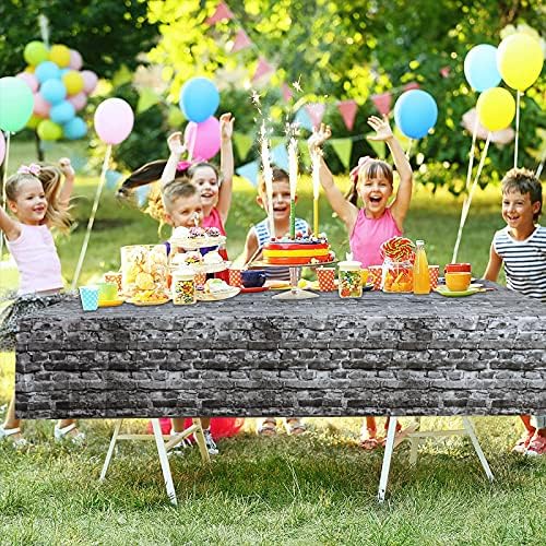 2 Pcs Cobblestone Tablecloth for Medieval Party Decorations
