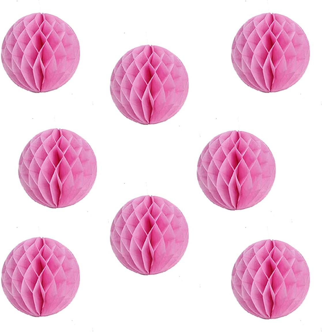 YLYs Love Tissue Paper Honeycomb Balls Wall Decor 5pcs Set
