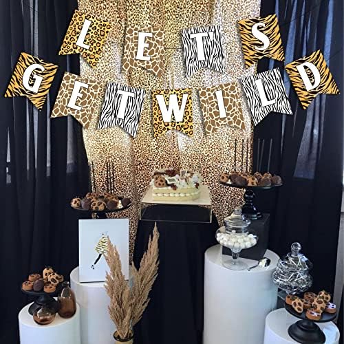 Wild Animal Banner for Jungle Party Decorations