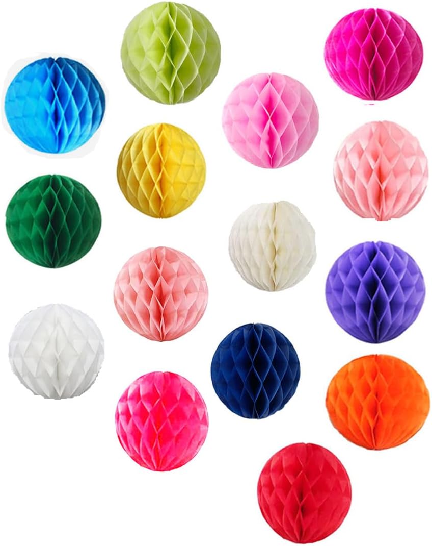 Yangeey Party Honeycomb Balls Decorations 15pcs