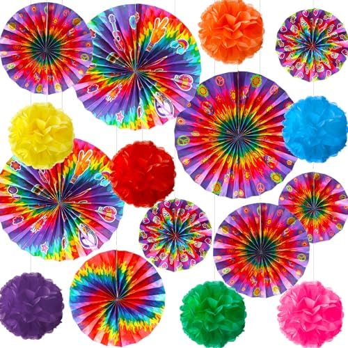 Outus 21 Pcs Hippie Party Decorations Set