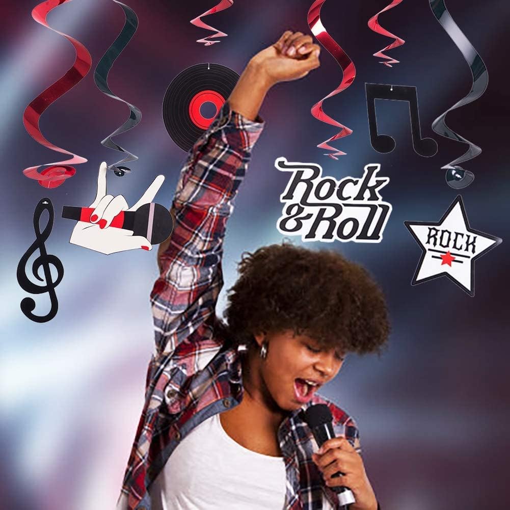Rock and Roll Birthday Party Decoration 40pcs Easy Joy