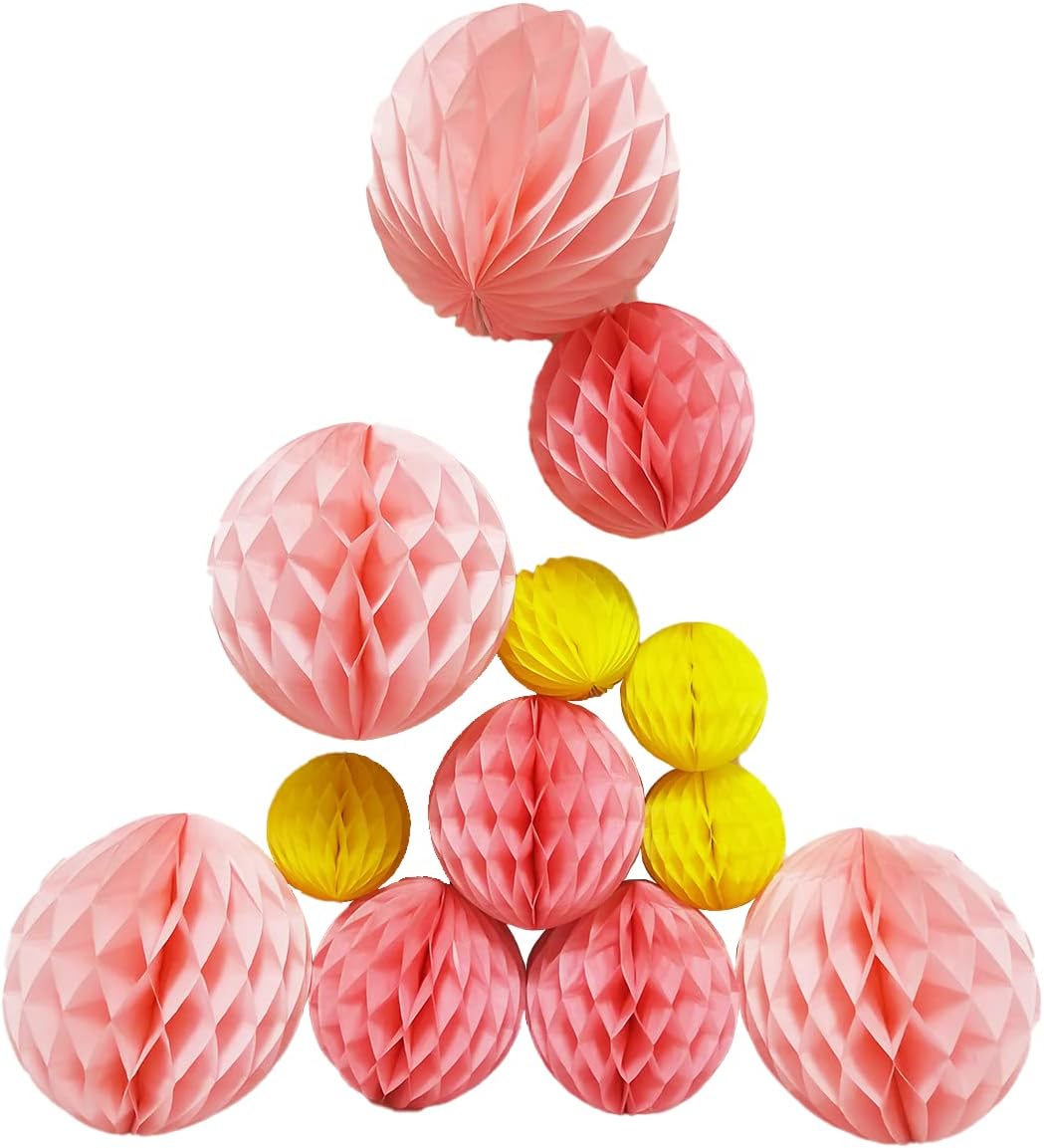 Honeycomb Ball Party Decorations Set 12 Pieces