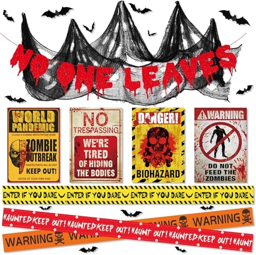Roetyce Halloween Decorations Kit with Banners and Stickers