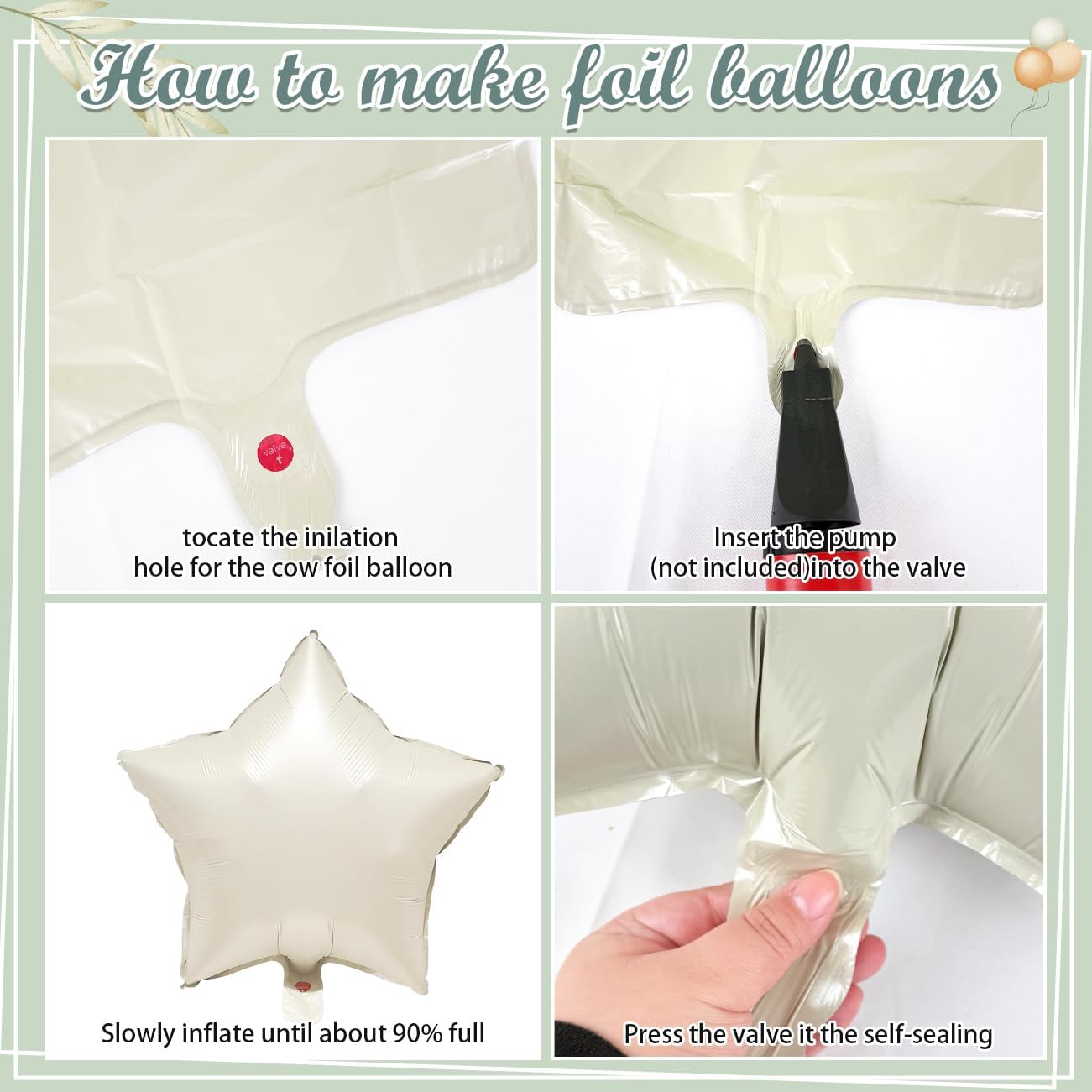 Sage Green Baby Shower Decorations Set