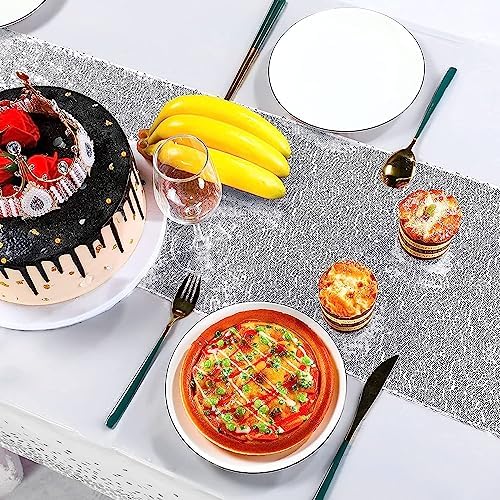 Irenare Tablecloth Set with Glitter Sequin Table Runner