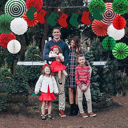 Christmas Decor Kit with Banners and Snowflake Garland