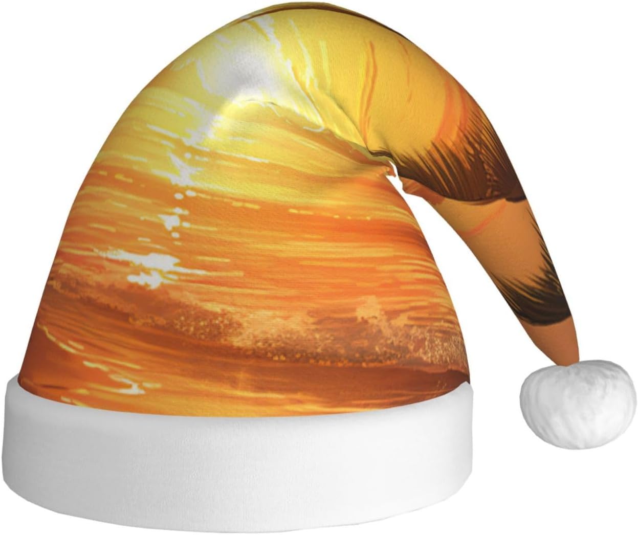 QinZheng Personalized Santa Hat with Palm Tree Print