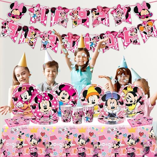 Minnie Birthday Party Decorations 123pcs
