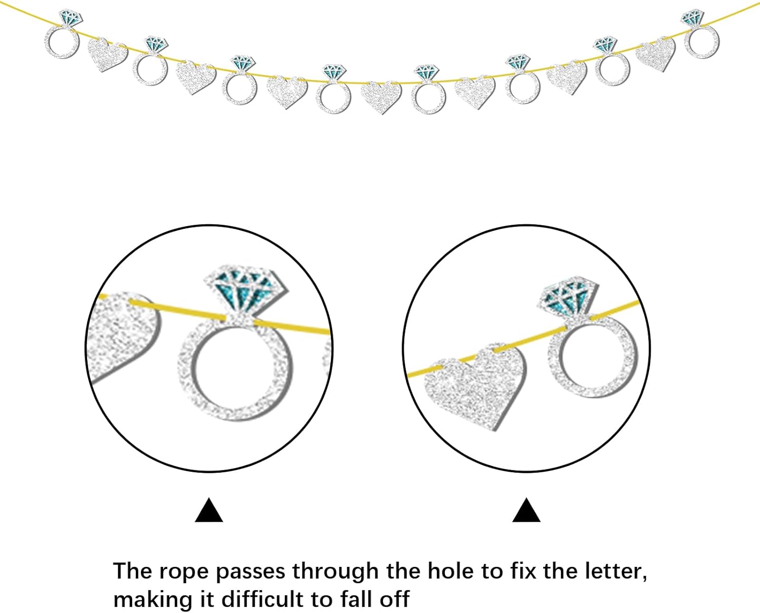 Diamond Ring Wedding Engagement Party Decor Banner