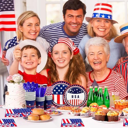4th of July Patriotic Party Supplies Set 193 pcs