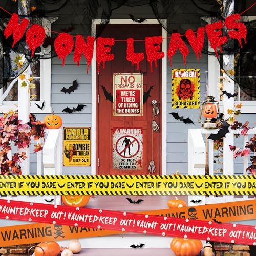 Roetyce Halloween Decorations Kit with Banners and Stickers