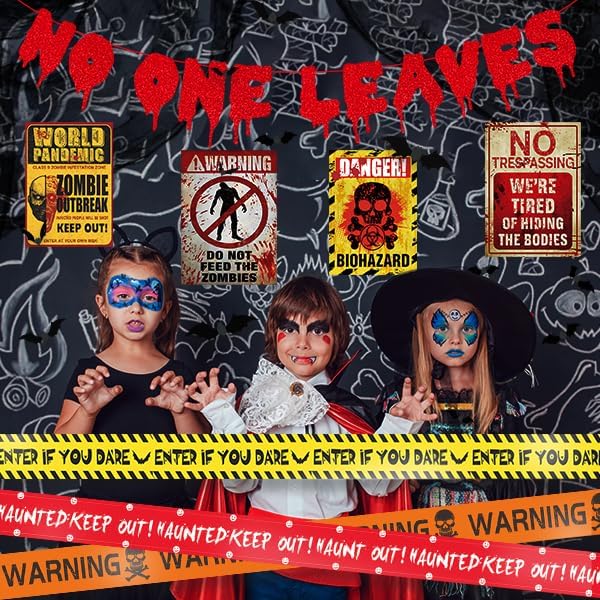 Roetyce Halloween Decorations Kit with Banners and Stickers