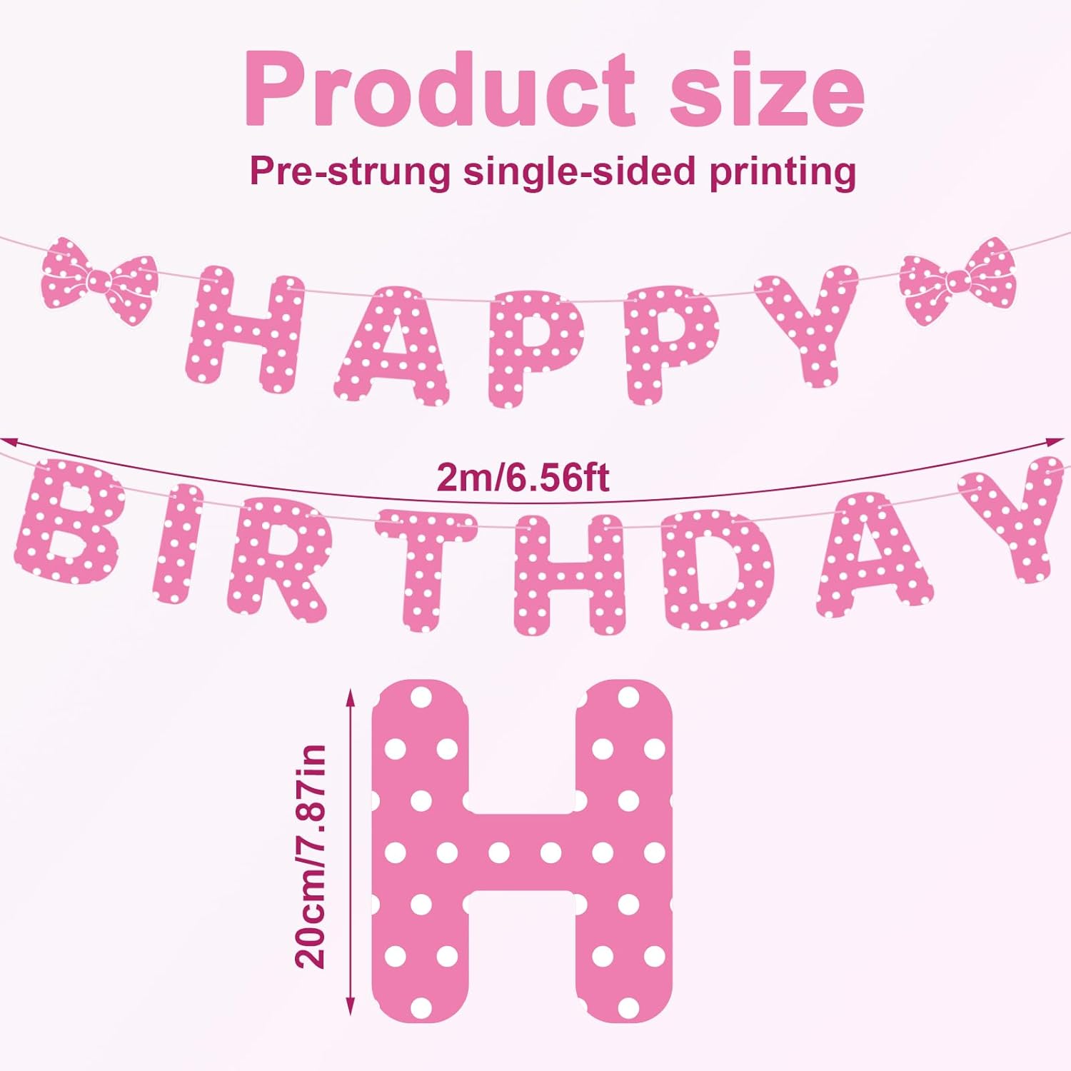 Pink Mouse Birthday Banner Set for Kids