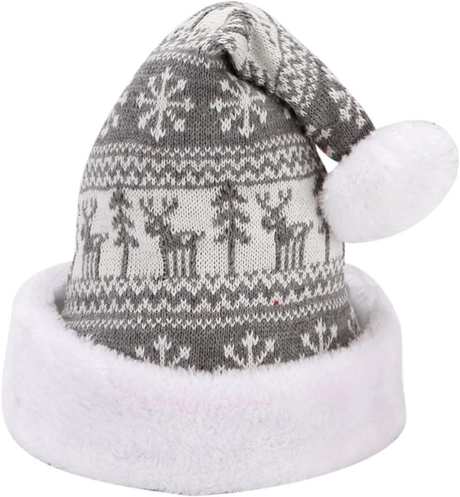 Didiseaon Knitted Santa Hat Christmas Party Winter Hat Costume