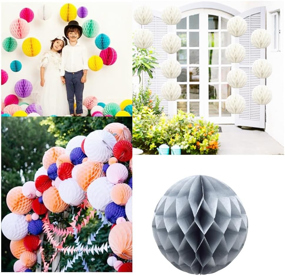 Yosawa 8 Pcs Paper Honeycomb Balls Decoration