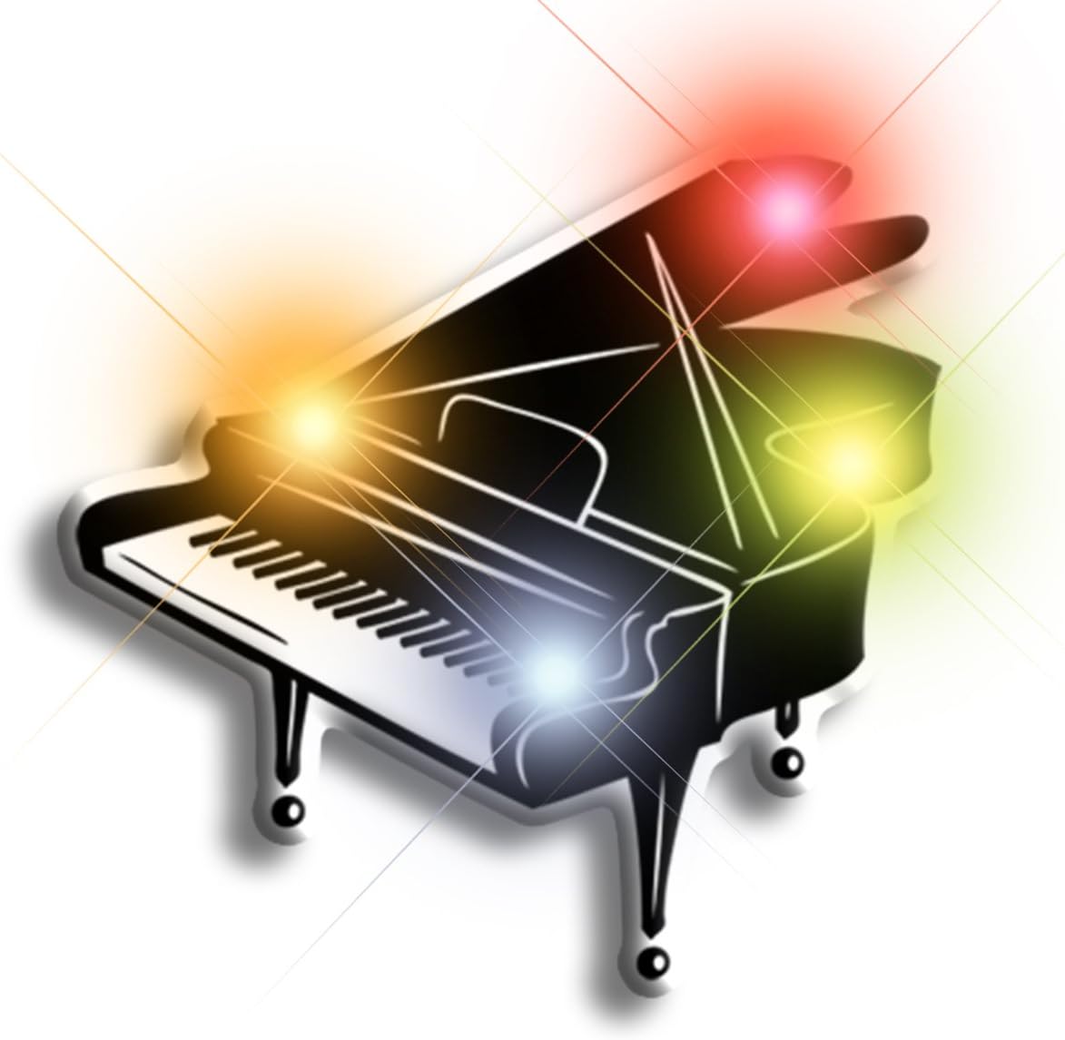 Light Up Grand Piano LED Lapel Pins Set of 25