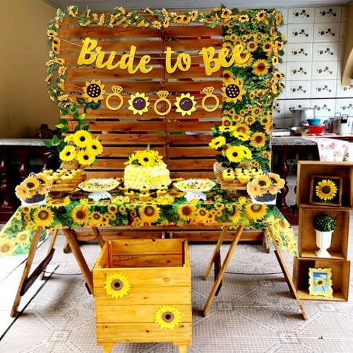 Bride to Bee Banner with Sunflowers Garland Decorations
