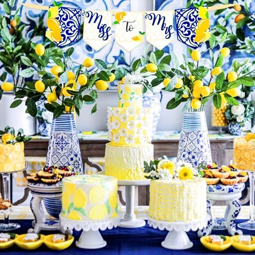 Lemon Themed Miss to Mrs Sign Banner