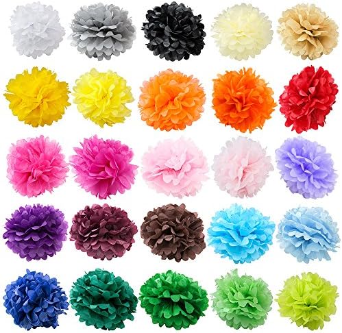 WYZworks 10 Inch Tissue Pom Poms Flower Decor