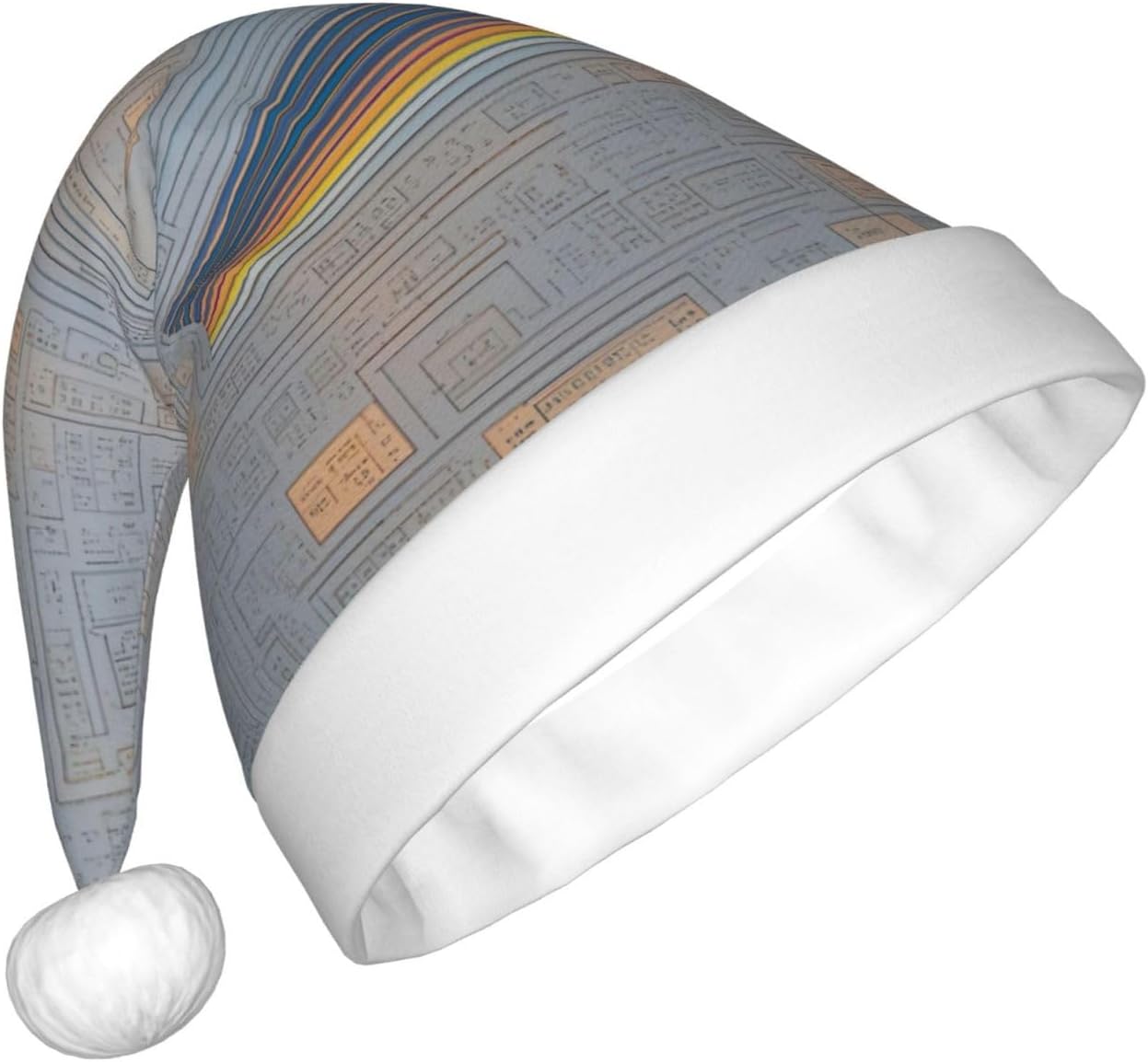 QINZHENG Personalized Santa Hat with Programming Code Print for Women and Adults