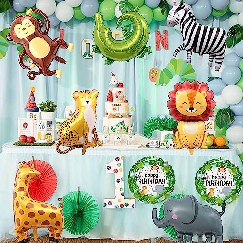 TUWUNA 9Pcs Safari Jungle Animal Balloons Set