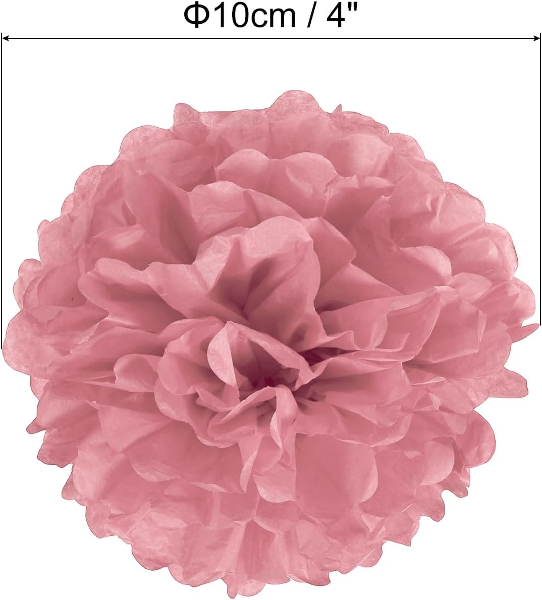 PATIKIL 4 Inch Tissue Pom Poms Flowers 20 Pack Grey Pink