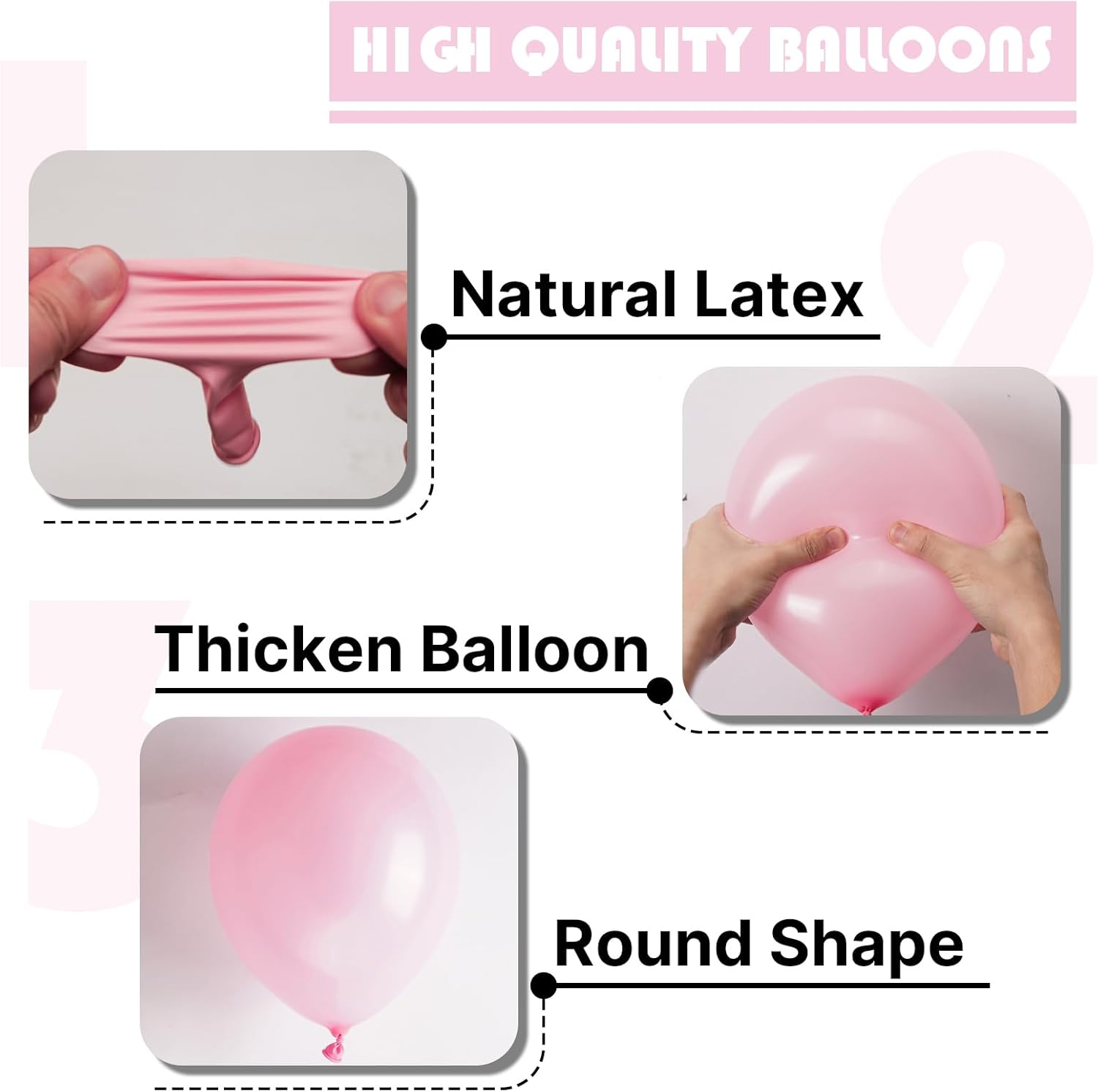 PartyWoo Light Pink Balloons 120pcs 5 Inch Decorations