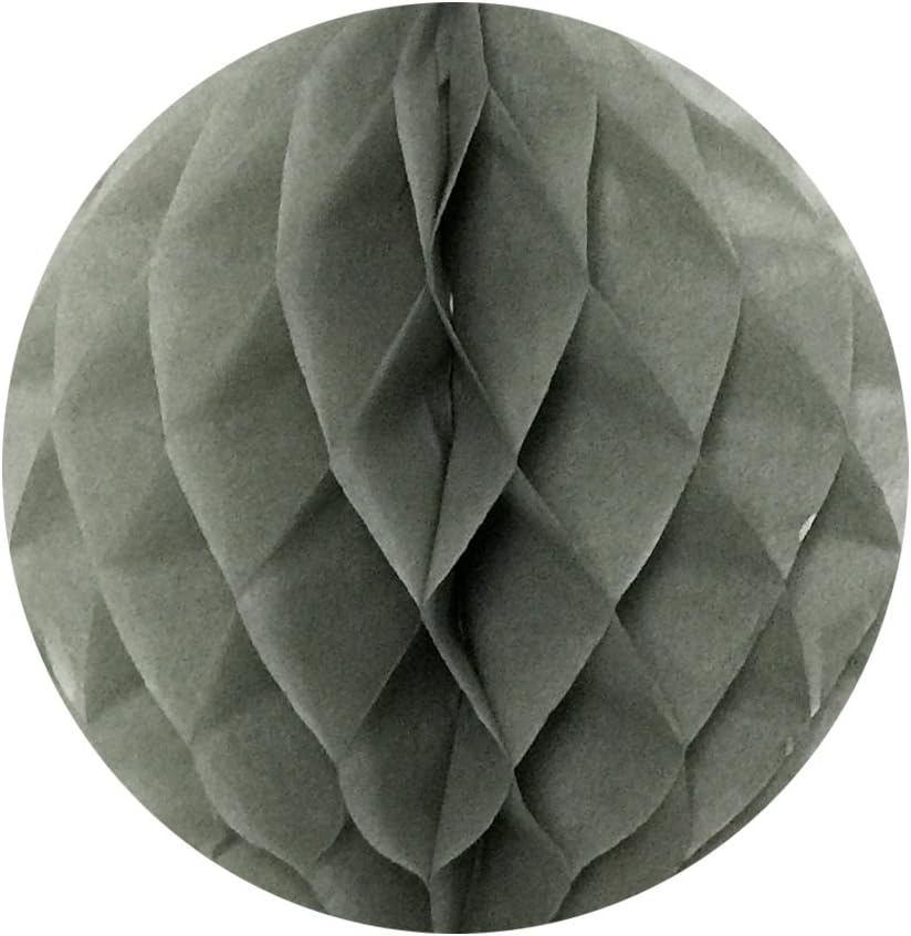 Wrapables 8 Inch Tissue Honeycomb Balls Gray Set of 4