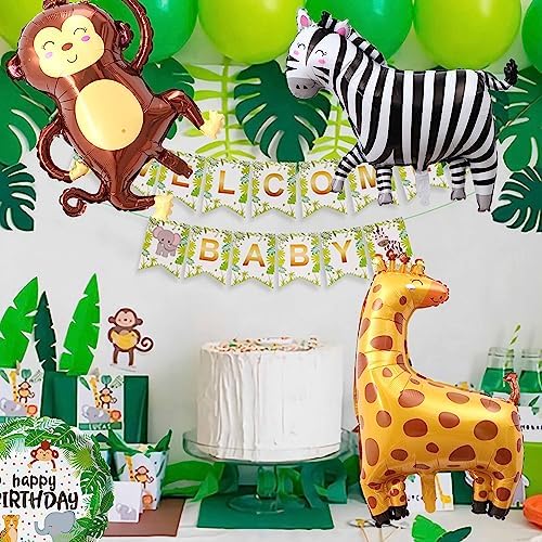 TUWUNA 9Pcs Safari Jungle Animal Balloons Set