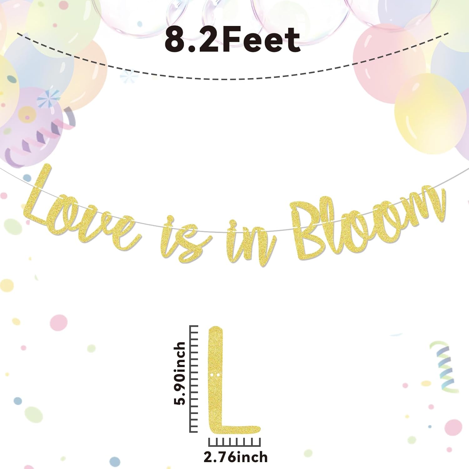Love Is In Bloom Banner - Floral Bridal Shower Decor