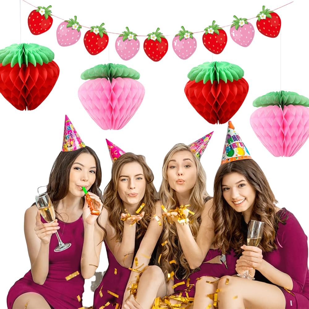 Coaroly Strawberry Party Decorations Set