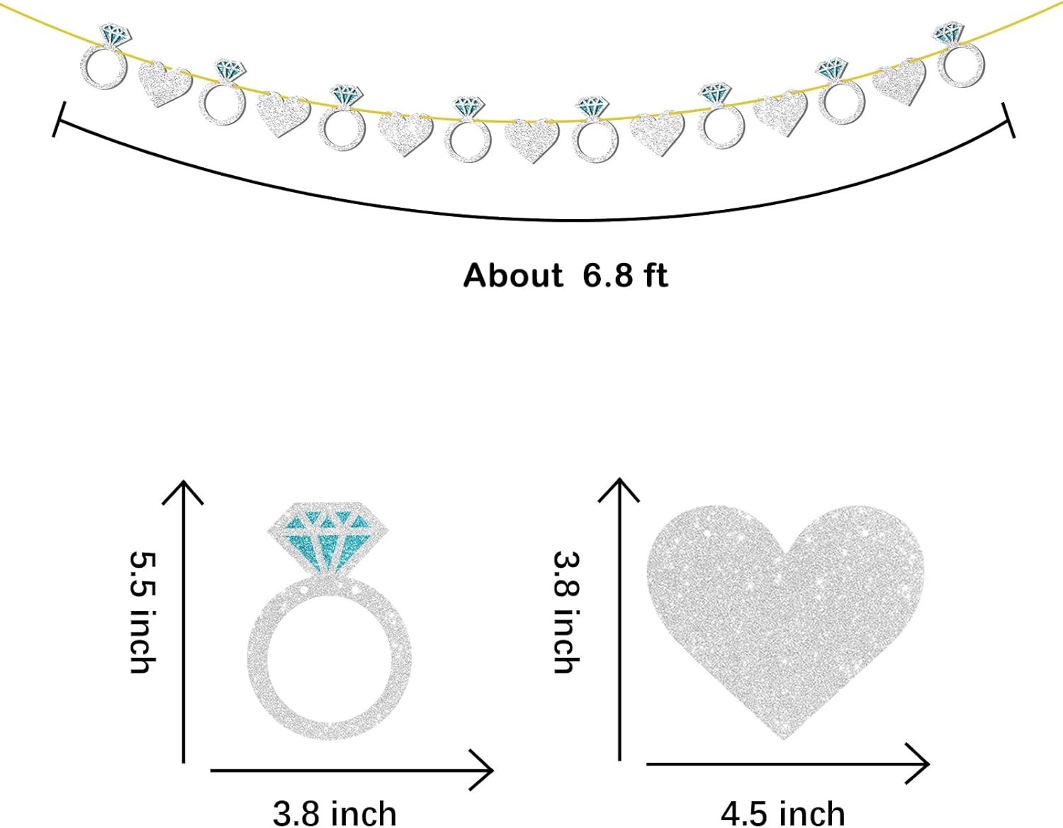 Diamond Ring Wedding Engagement Party Decor Banner