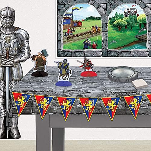 2 Pcs Cobblestone Tablecloth for Medieval Party Decorations
