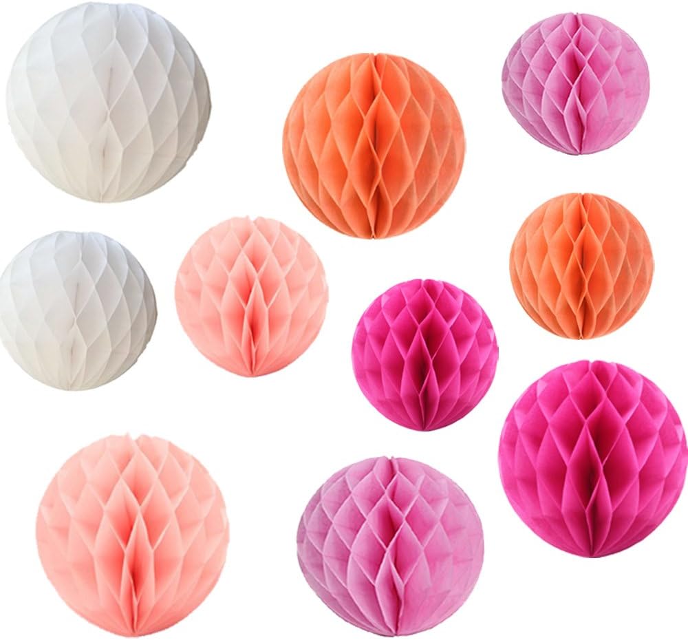 Daily Mall 10pcs Honeycomb Tissue Paper Decor Balls