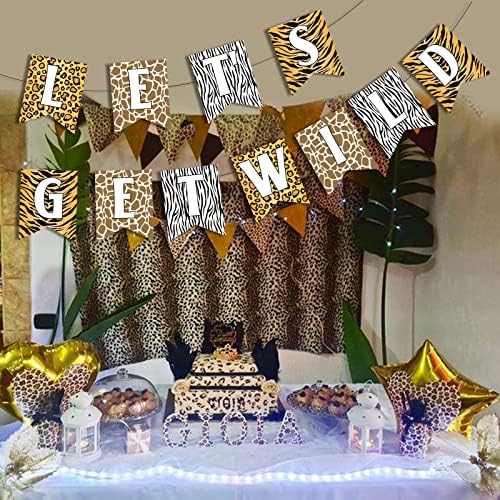 Wild Animal Banner for Jungle Party Decorations