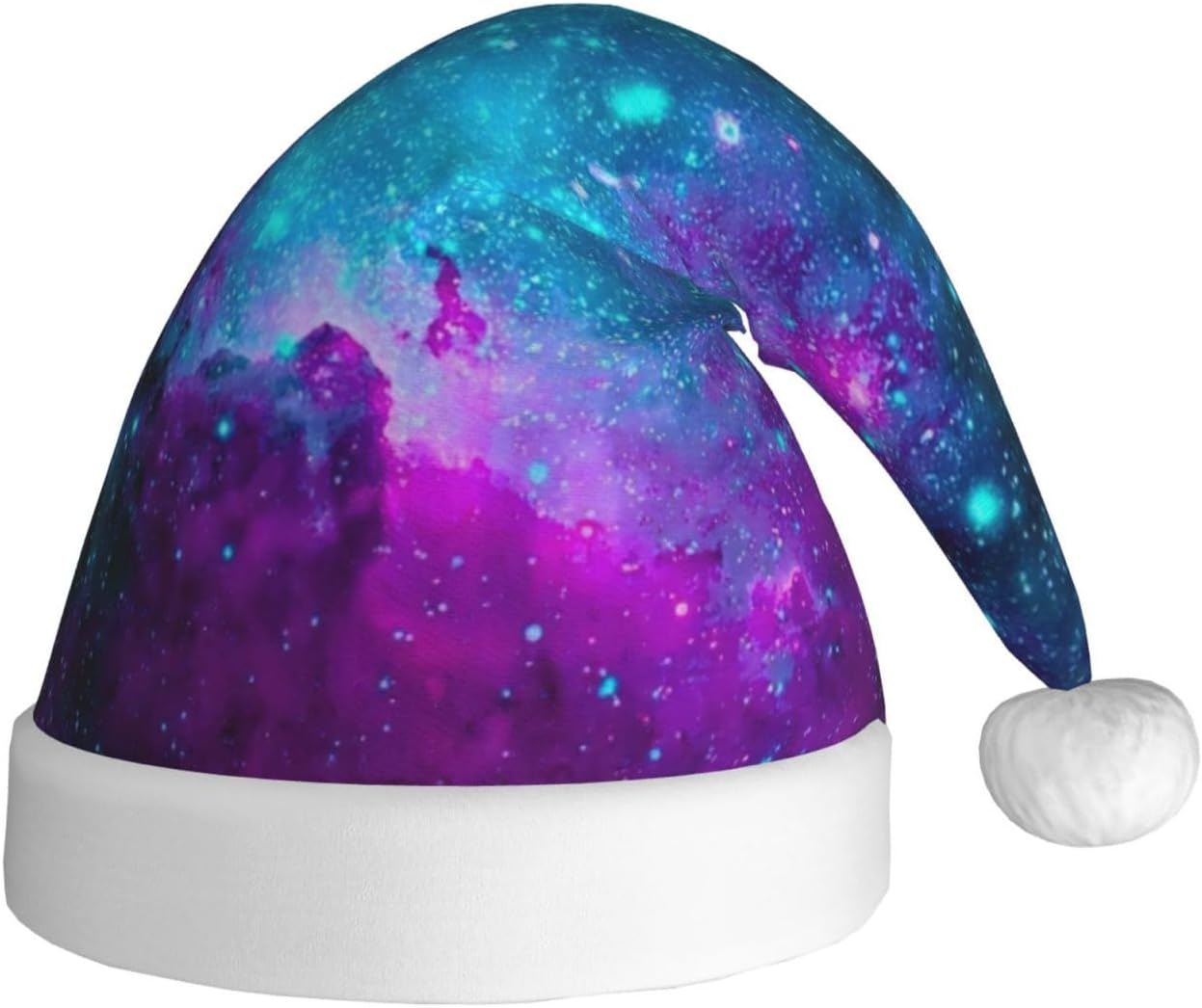 QINZHENG Cool Star River Print Santa Hat for Women