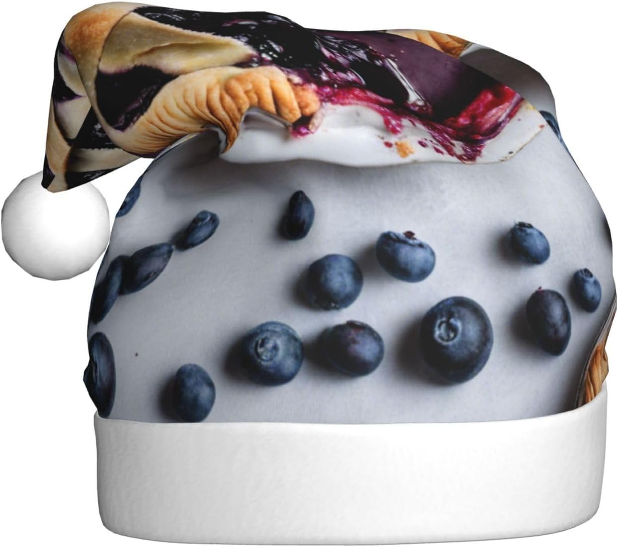 QINZHENG Santa Hat with Blueberry Pie 04 Print