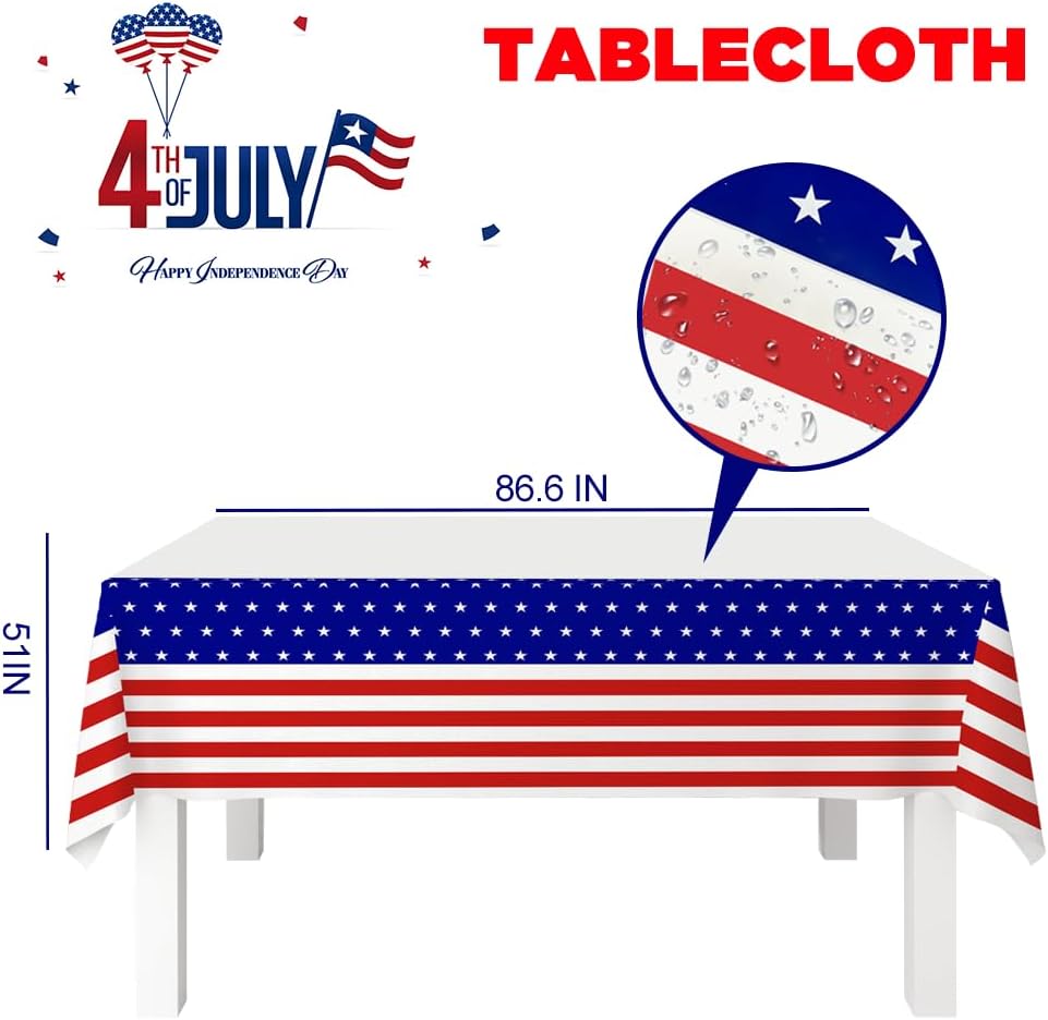 4th of July Patriotic Party Supplies Set 193 pcs