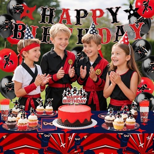 Ninja Birthday Party Decorations Set for Boys