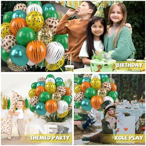 Paready 50 Pack Animal Print Balloons for Party Decorations