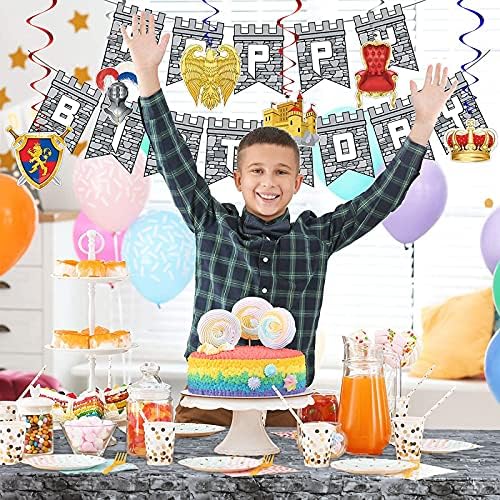 2 Pcs Cobblestone Tablecloth for Medieval Party Decorations