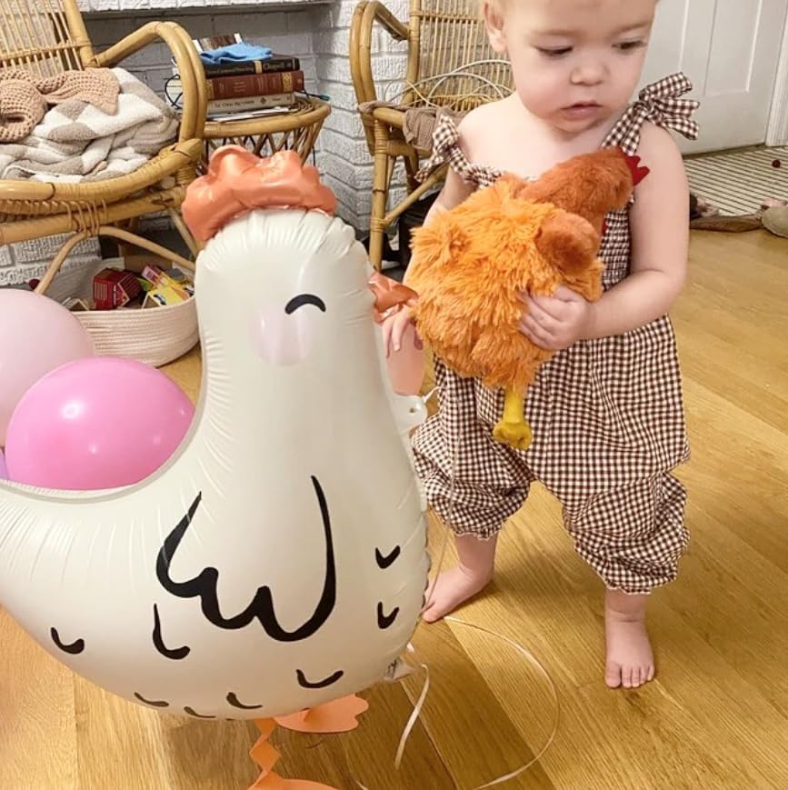 8pcs Walking Chicken Balloons Birthday Decorations